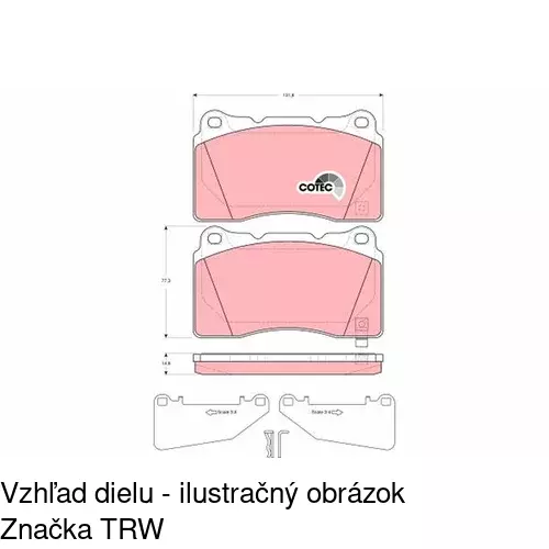 Brzdové dosky POLCAR S70-0565 - obr. 3