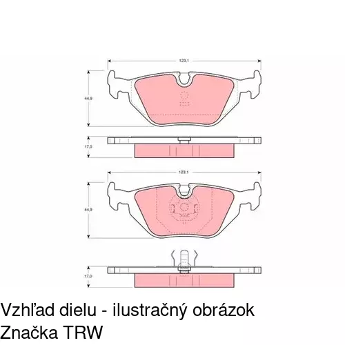 Brzdové dosky POLCAR S70-1087 - obr. 2