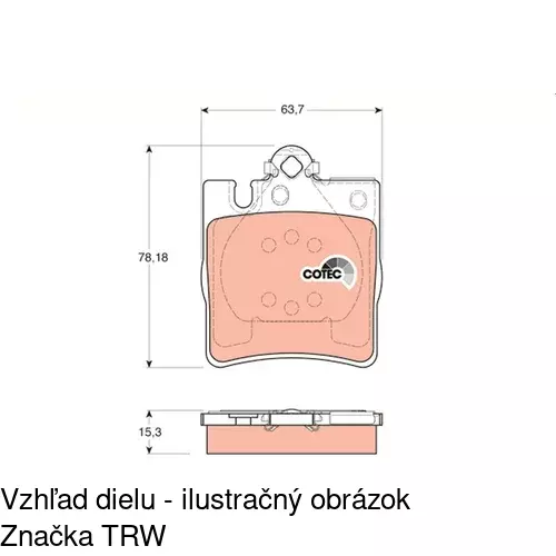 Brzdové dosky POLCAR S70-1150 - obr. 4