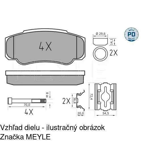 Brzdové dosky POLCAR S70-1222 - obr. 3