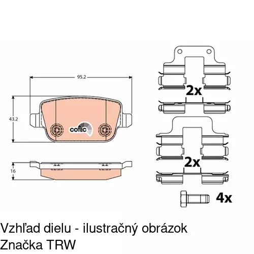 Brzdové dosky POLCAR S70-1236 - obr. 2