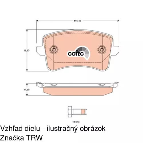 Brzdové dosky POLCAR S70-1498