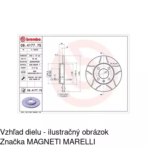 Brzdový kotúč POLCAR S71-0004 - obr. 1