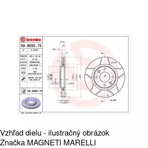 Brzdový kotúč POLCAR S71-0006 - obr. 2