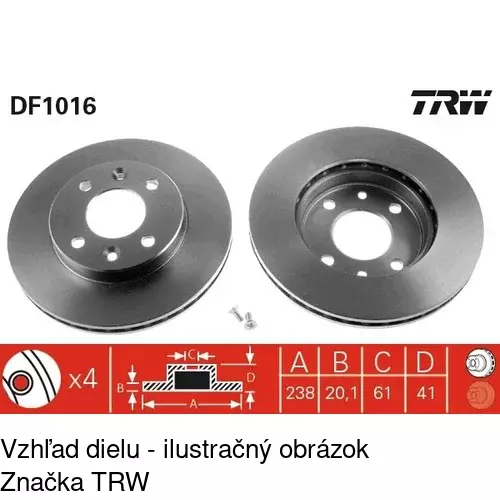 Brzdový kotúč POLCAR S71-0031 - obr. 3