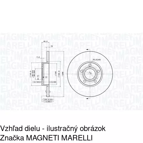 Brzdový kotúč POLCAR S71-0059