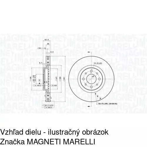 Brzdový kotúč POLCAR S71-0069 - obr. 5