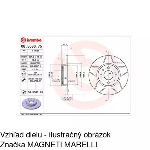 Brzdový kotúč POLCAR S71-0109 - obr. 4