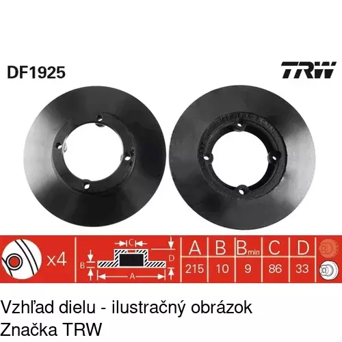 Brzdový kotúč POLCAR S71-0173 - obr. 1