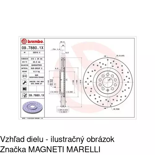 Brzdový kotúč POLCAR S71-0205