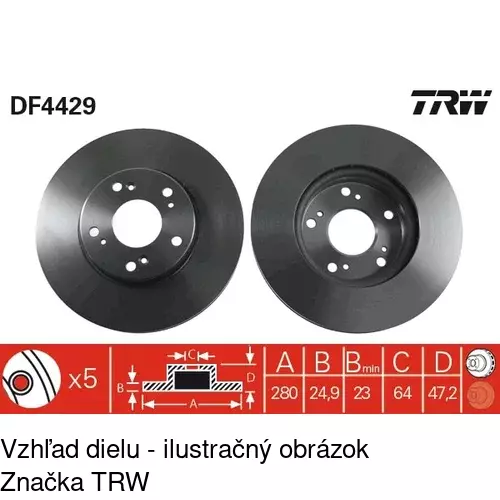 Brzdový kotúč POLCAR S71-0256 - obr. 1