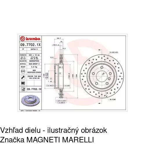 Brzdový kotúč POLCAR S71-1065 - obr. 3