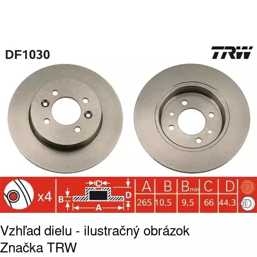 Brzdový kotúč S71-1392 /POLCAR/ - obr. 1