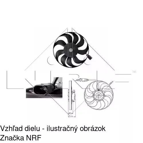 Ventilátor bez krytu / podpery POLCAR 133123U1 - obr. 1