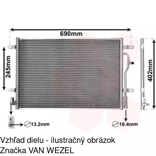 Chladiče klimatizácie POLCAR 1334K8C1