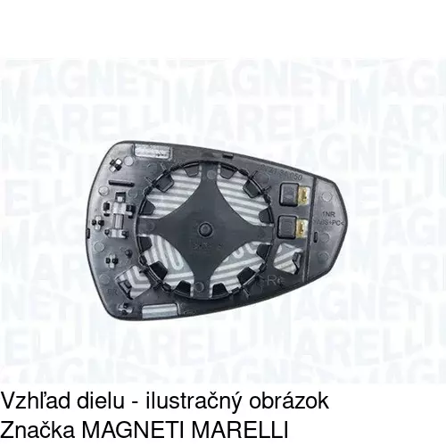 Sklo vonkajšieho zrkadla s držiakom 13C1555M /POLCAR/ - obr. 3