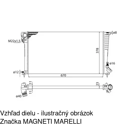 Chladiče vody POLCAR 232608A5