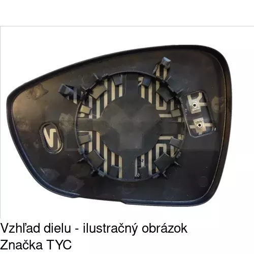 Sklo vonkajšieho zrkadla s držiakom POLCAR 2334554E - obr. 1