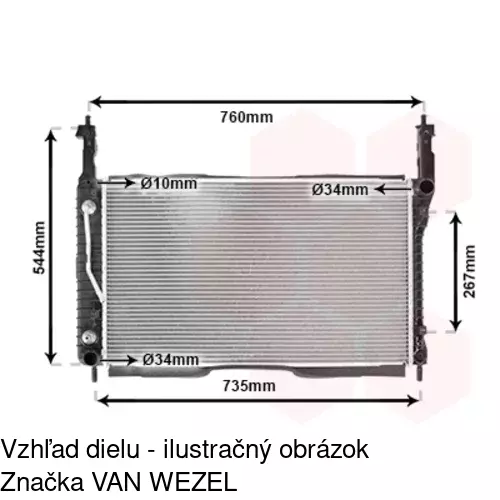 Chladiče vody POLCAR 255008-1 - obr. 1