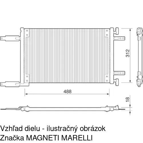 Chladiče klimatizácie POLCAR 3040K82X