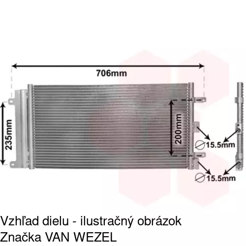 Chladiče klimatizácie 3041K8C1 /POLCAR/ - obr. 3