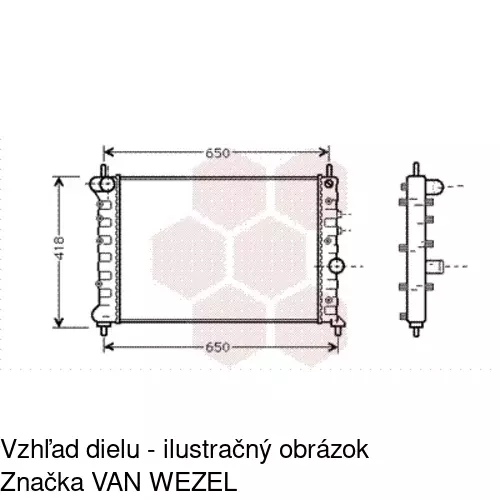 Chladiče vody POLCAR 421108A1 - obr. 1