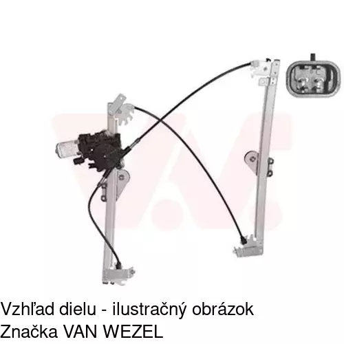 Elektrický mechanizmus okna dverí POLCAR 5098PSE2E