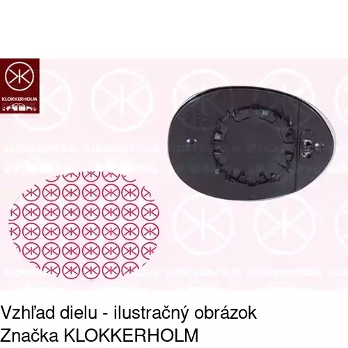 Sklo vonkajšieho zrkadla s držiakom POLCAR 51B1545M - obr. 4