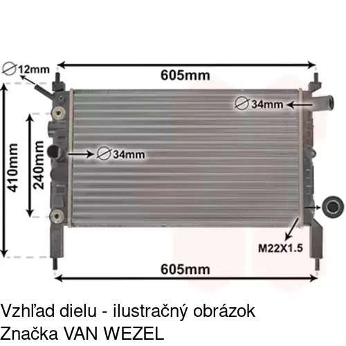 Chladiče vody POLCAR 550708 - obr. 1