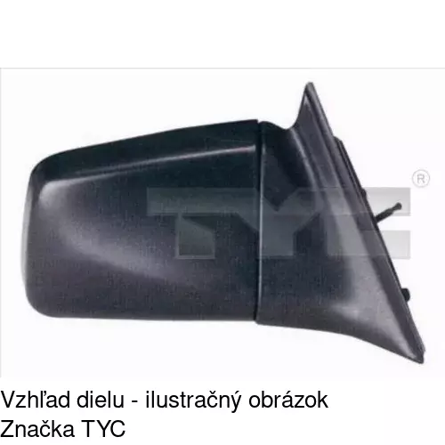 Sklo vonkajšieho zrkadla s držiakom 550754-M /POLCAR/ - obr. 1