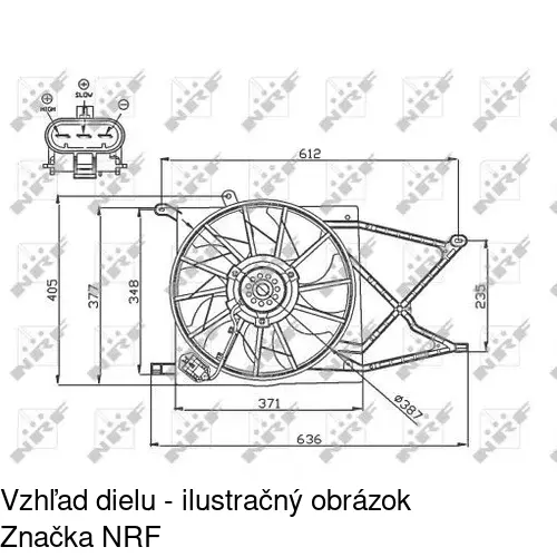 Ventilátory chladičov 550823W6 /POLCAR/ - obr. 2