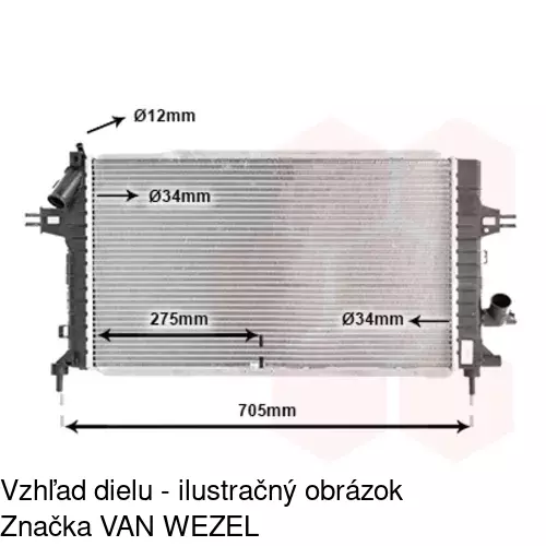 Chladiče vody POLCAR 550908-4 - obr. 2