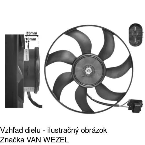 Ventilátor bez krytu / podpery POLCAR 551123U2 - obr. 1