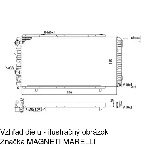 Chladiče vody POLCAR 570208-2 - obr. 2