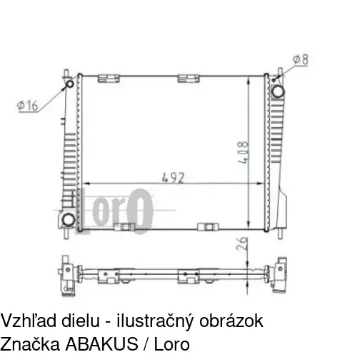 Chladiče vody POLCAR 605508-2 - obr. 2