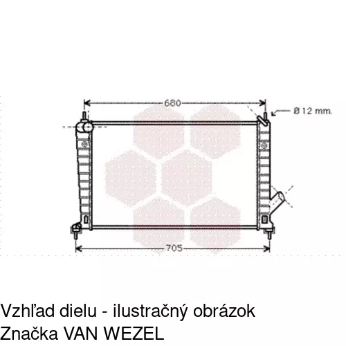 Chladiče vody POLCAR 652408-2 - obr. 1