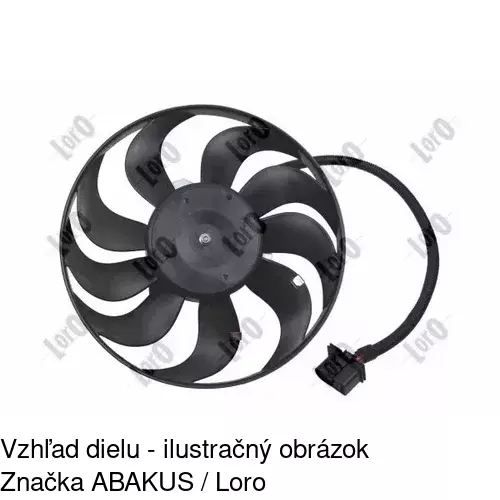 Ventilátor bez krytu / podpery POLCAR 952523U4 - obr. 1