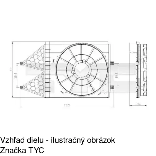 Ventilátory chladičov POLCAR 953323W1