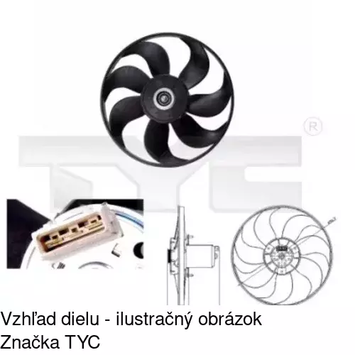 Ventilátor bez krytu / podpery POLCAR 954623U4