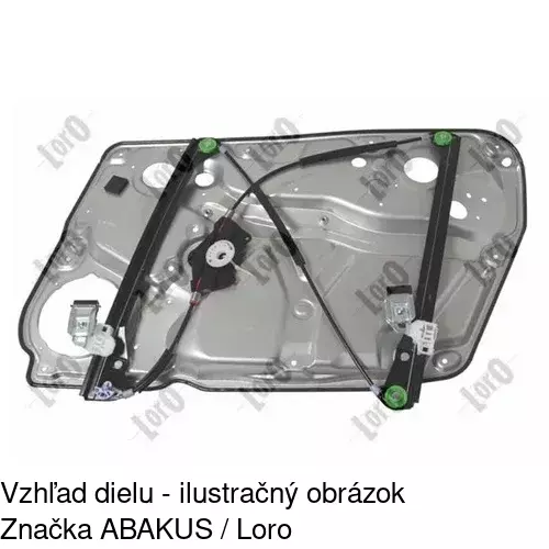 Mechanizmus sťahovania okna elektrický bez motora 9548PSG1 /POLCAR/ - obr. 2