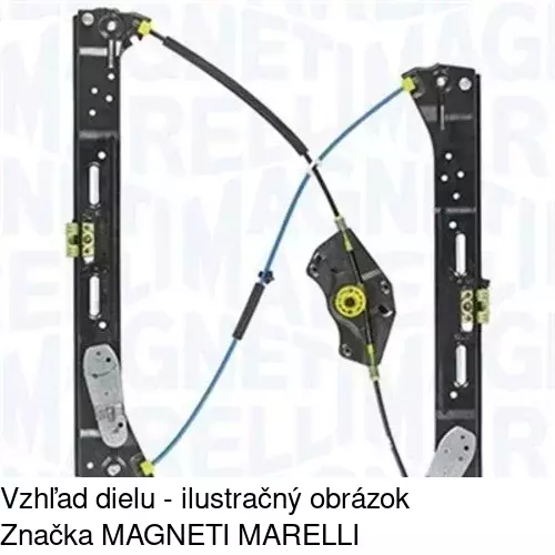 Mechanizmus sťahovania okna elektrický bez motora 9552PSG2E /POLCAR/ - obr. 1
