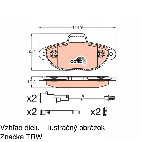 Brzdové dosky POLCAR S70-0050