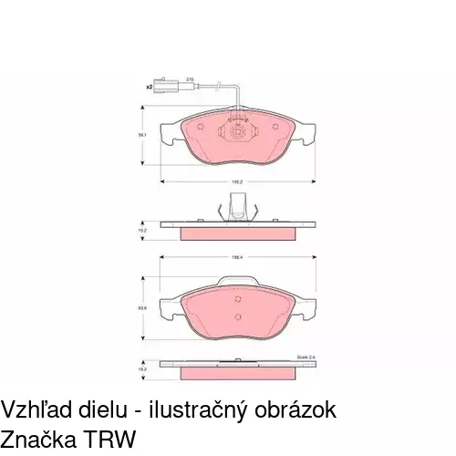 Brzdové dosky POLCAR S70-0051 - obr. 2