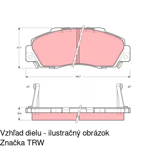 Brzdové dosky POLCAR S70-0158 - obr. 3