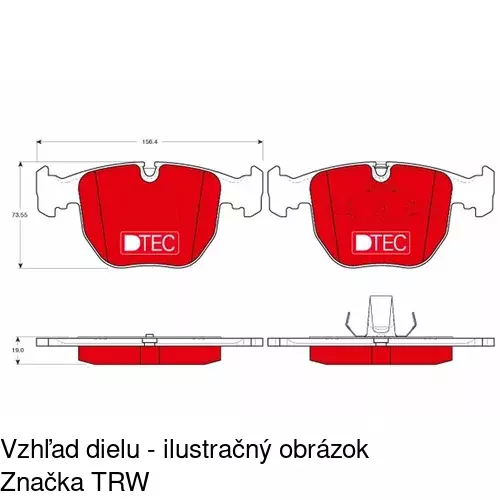 Brzdové dosky POLCAR S70-0163 - obr. 2