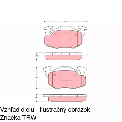 Brzdové dosky POLCAR S70-0185 - obr. 1