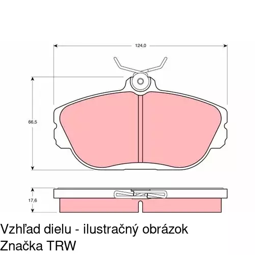 Brzdové dosky POLCAR S70-0189 - obr. 1