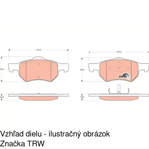 Brzdové dosky POLCAR S70-0208