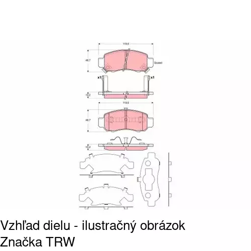 Brzdové dosky POLCAR S70-0211 - obr. 2