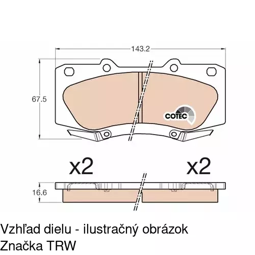 Brzdové dosky POLCAR S70-0263 - obr. 1